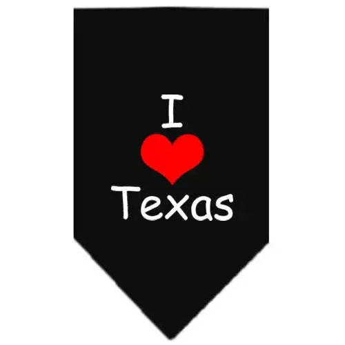 I-Heart-Texas-Screen-Print-Bandana-Black-Large-GreatEagleInc-333808587