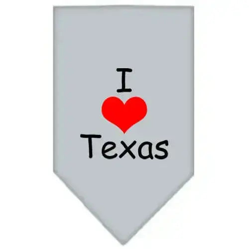 I-Heart-Texas-Screen-Print-Bandana-Grey-Large-GreatEagleInc-333808324