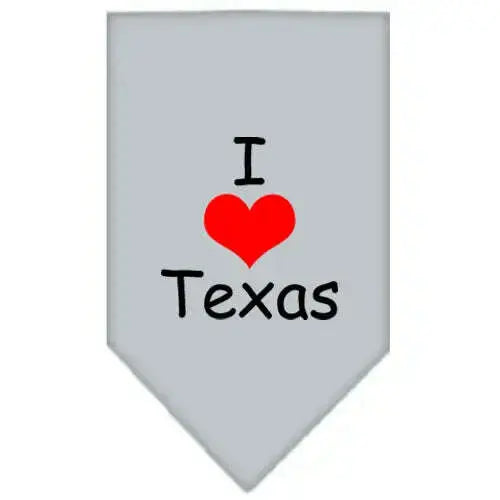 I-Heart-Texas-Screen-Print-Bandana-Grey-Large-GreatEagleInc-333808324
