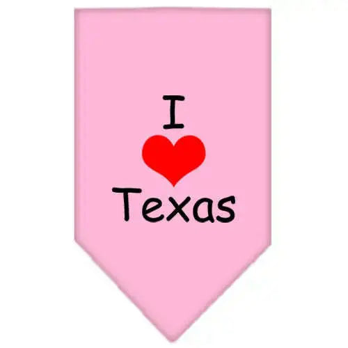 I-Heart-Texas-Screen-Print-Bandana-Light-Pink-Large-GreatEagleInc-333808123