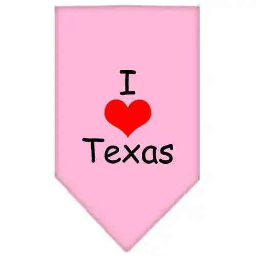I-Heart-Texas-Screen-Print-Bandana-Light-Pink-Small-GreatEagleInc-333833750