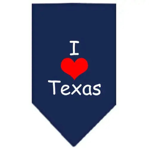 I-Heart-Texas-Screen-Print-Bandana-Navy-Blue-Small-GreatEagleInc-333807936