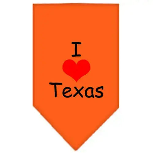 I-Heart-Texas-Screen-Print-Bandana-Orange-Small-GreatEagleInc-333970250