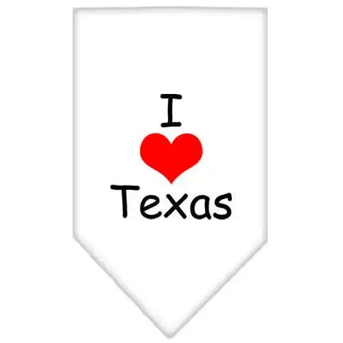 I-Heart-Texas-Screen-Print-Bandana-White-Small-GreatEagleInc-333807816