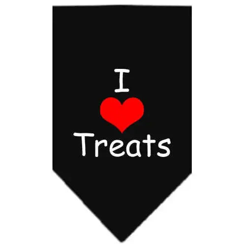 I-Heart-Treats-Screen-Print-Bandana-Black-Large-GreatEagleInc-333807724