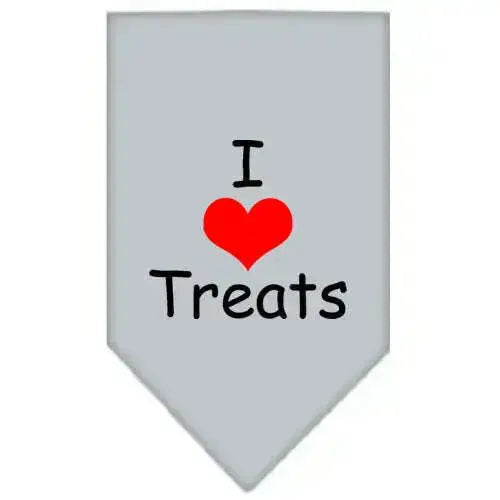 I-Heart-Treats-Screen-Print-Bandana-Grey-Large-GreatEagleInc-333807561