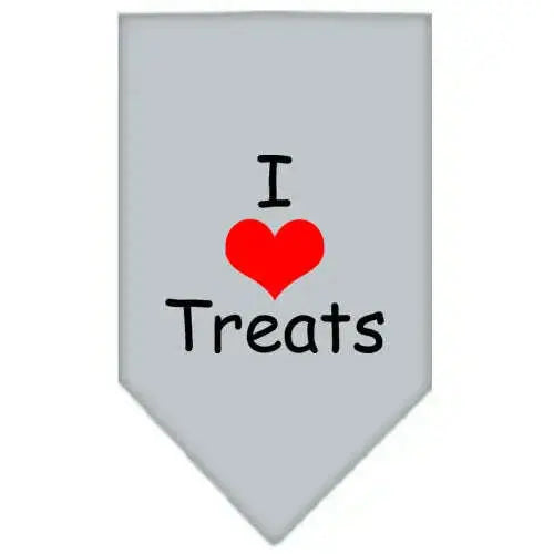 I-Heart-Treats-Screen-Print-Bandana-Grey-Large-GreatEagleInc-333807561