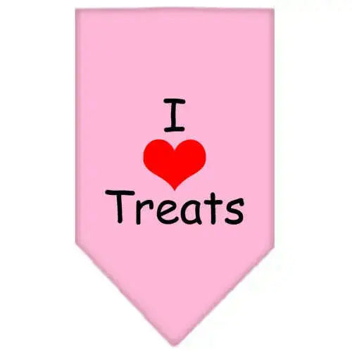 I-Heart-Treats-Screen-Print-Bandana-Light-Pink-Large-GreatEagleInc-333833466
