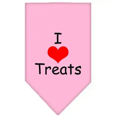 I-Heart-Treats-Screen-Print-Bandana-Light-Pink-Large-GreatEagleInc-333833466