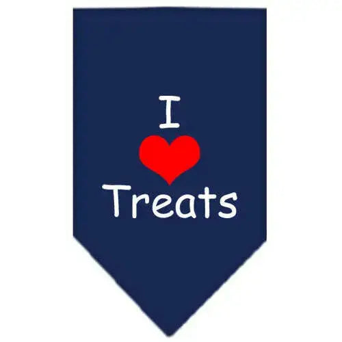 I-Heart-Treats-Screen-Print-Bandana-Navy-Blue-Large-GreatEagleInc-333807362