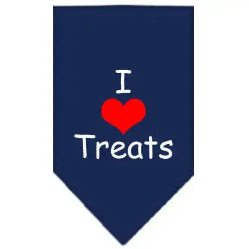 I-Heart-Treats-Screen-Print-Bandana-Navy-Blue-Large-GreatEagleInc-333807362