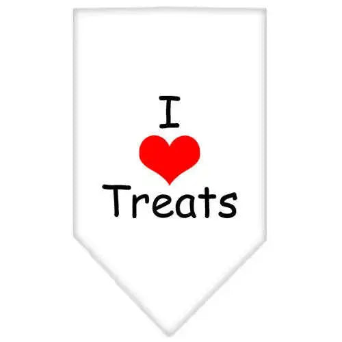 I-Heart-Treats-Screen-Print-Bandana-White-Large-GreatEagleInc-333807131