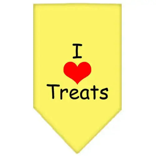 I-Heart-Treats-Screen-Print-Bandana-Yellow-Large-GreatEagleInc-333807074