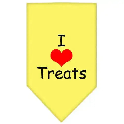I-Heart-Treats-Screen-Print-Bandana-Yellow-Small-GreatEagleInc-318596729
