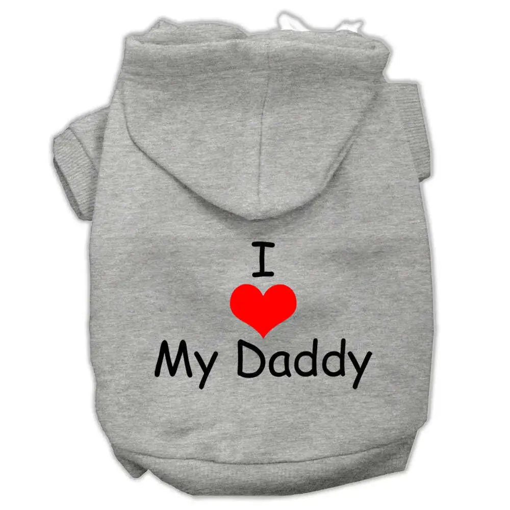 I-Love-My-Daddy-Screen-Print-Pet-Hoodies-Grey-Size-Lg-GreatEagleInc-333951450