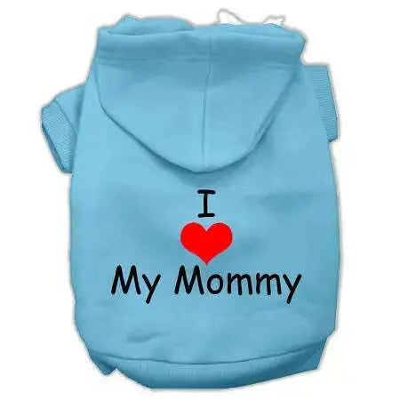 I-Love-My-Mommy-Screen-Print-Pet-Hoodies-Baby-Blue-Size-Xxl-GreatEagleInc-320165334