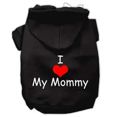 I-Love-My-Mommy-Screen-Print-Pet-Hoodies-Black-Size-Lg-GreatEagleInc-318662523