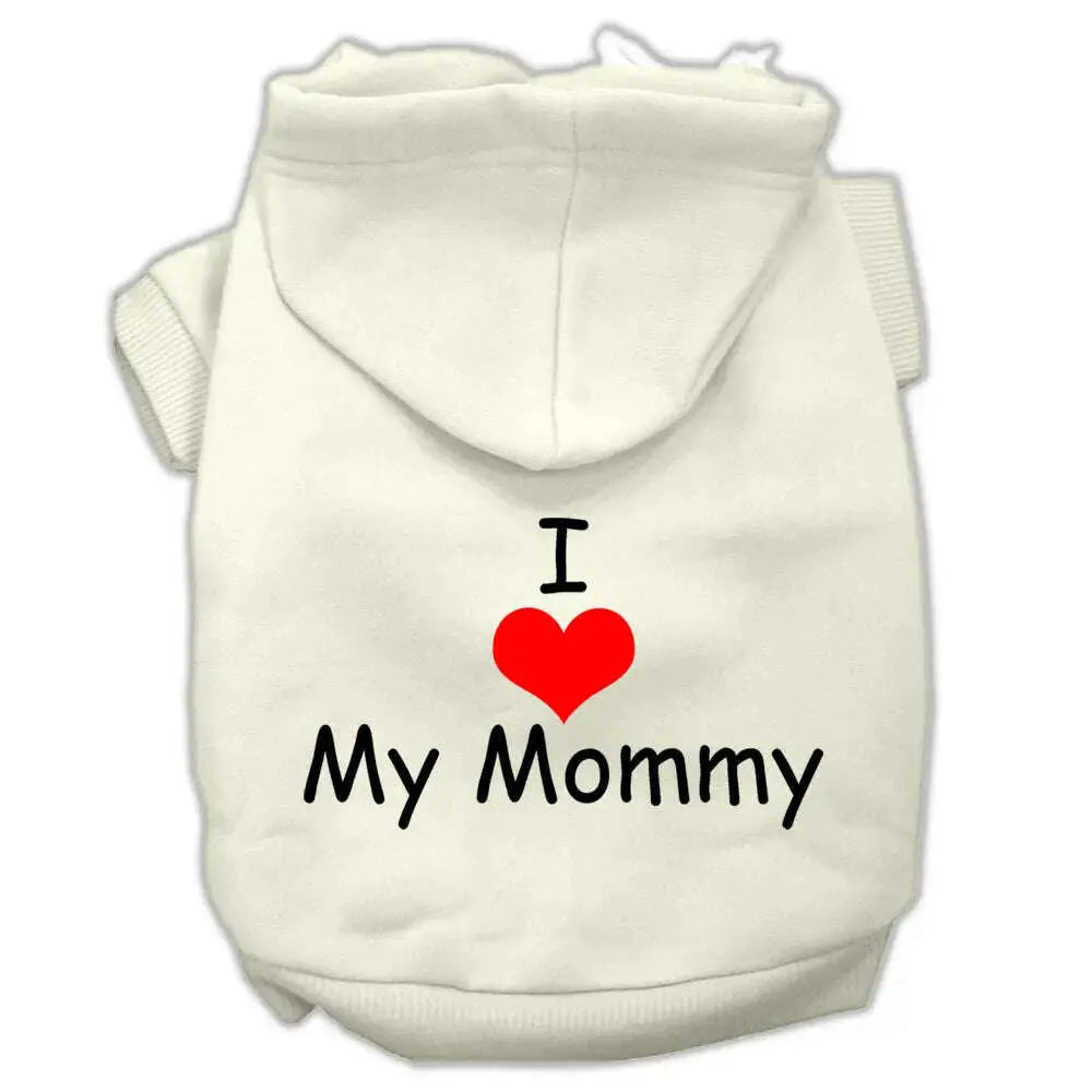 I-Love-My-Mommy-Screen-Print-Pet-Hoodies-Cream-Size-Xs-GreatEagleInc-318663118