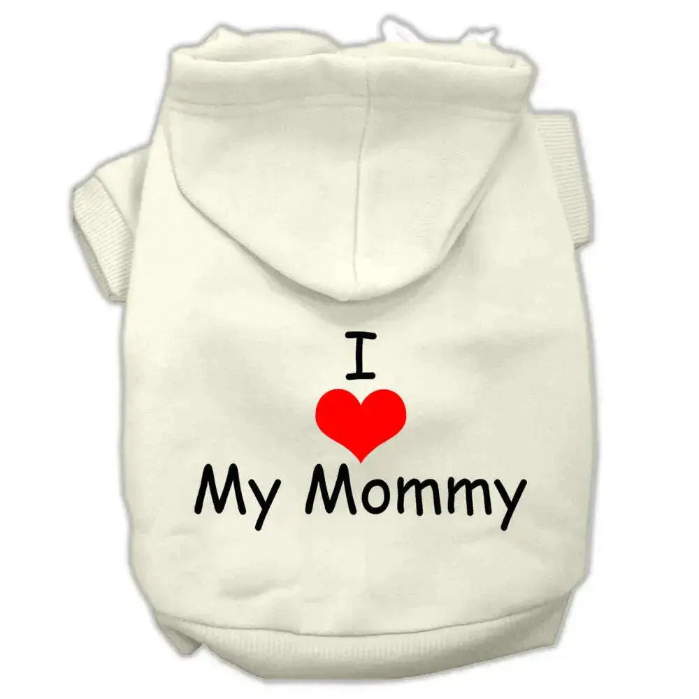 I-Love-My-Mommy-Screen-Print-Pet-Hoodies-Cream-Size-Xxl-GreatEagleInc-320164984