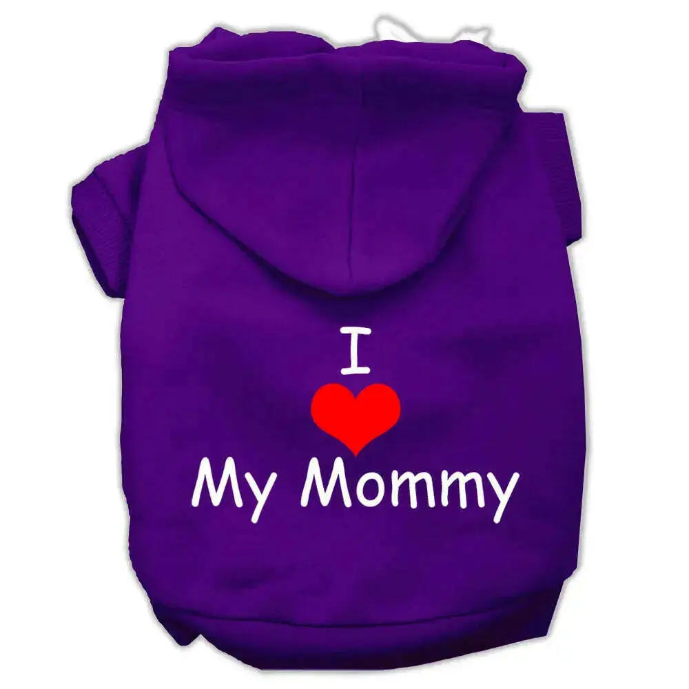 I-Love-My-Mommy-Screen-Print-Pet-Hoodies-Purple-Size-Lg-GreatEagleInc-320168294