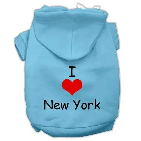 I-Love-New-York-Screen-Print-Pet-Hoodies-Baby-Blue-Size-Xxl-GreatEagleInc-333795042