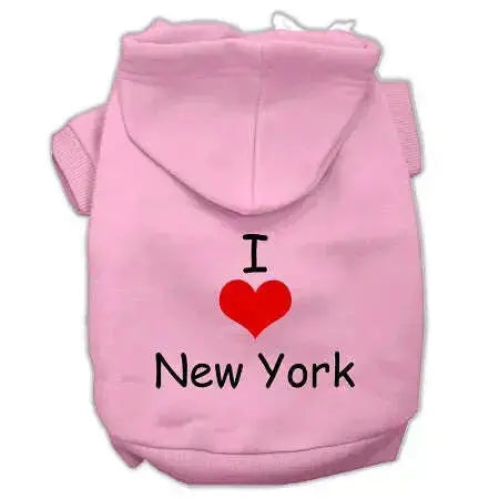 I-Love-New-York-Screen-Print-Pet-Hoodies-Pink-Size-Xl-GreatEagleInc-333795252