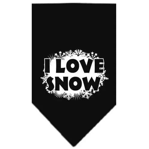I-Love-Snow-Screen-Print-Bandana-Black-Small-GreatEagleInc-319822462