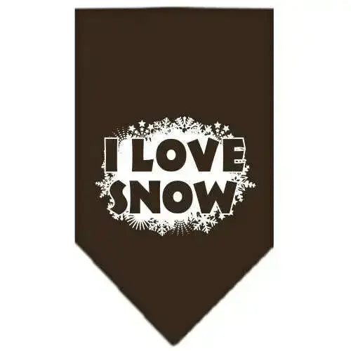 I-Love-Snow-Screen-Print-Bandana-Cocoa-Large-GreatEagleInc-319823443
