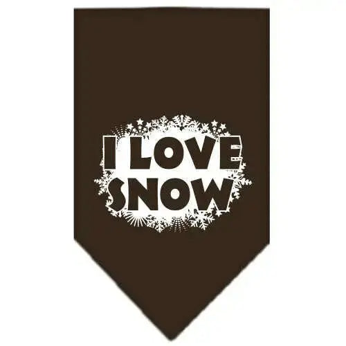 I-Love-Snow-Screen-Print-Bandana-Cocoa-Large-GreatEagleInc-319823443