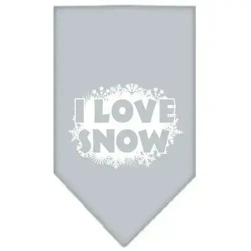 I-Love-Snow-Screen-Print-Bandana-Grey-Large-GreatEagleInc-319823226