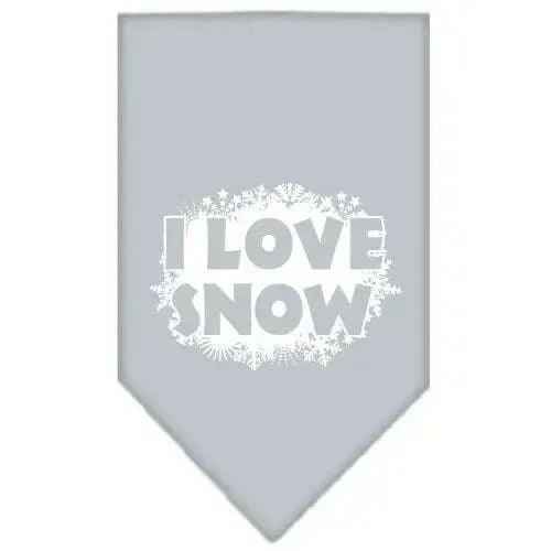 I-Love-Snow-Screen-Print-Bandana-Grey-Small-GreatEagleInc-319822056