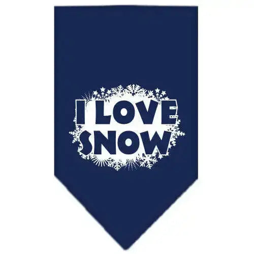 I-Love-Snow-Screen-Print-Bandana-Navy-Blue-Large-GreatEagleInc-319822957