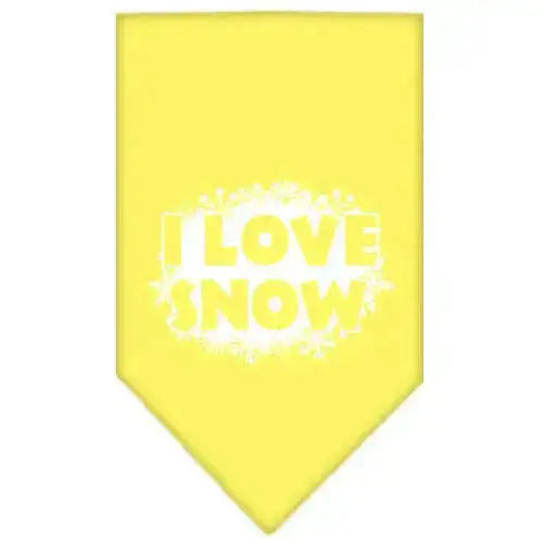 I-Love-Snow-Screen-Print-Bandana-Yellow-Small-GreatEagleInc-319821264