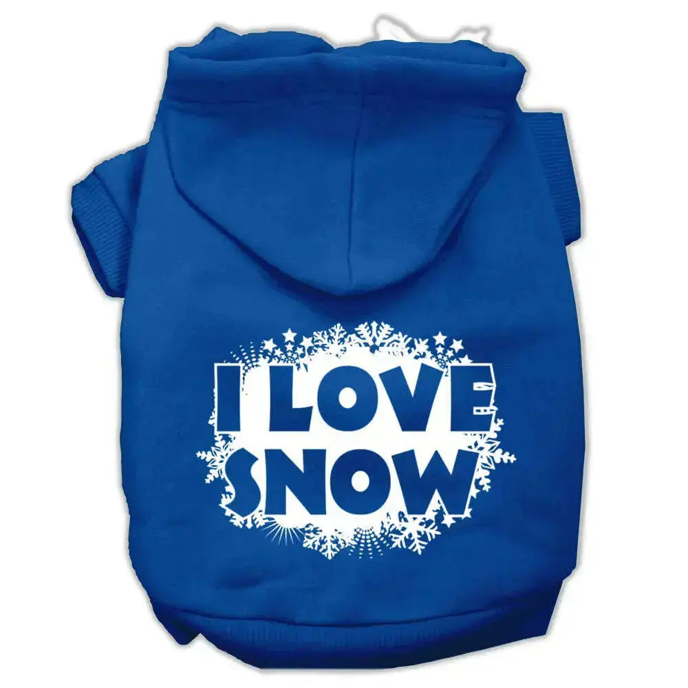 I-Love-Snow-Screenprint-Pet-Hoodies-Blue-Size-Lg-GreatEagleInc-333931637