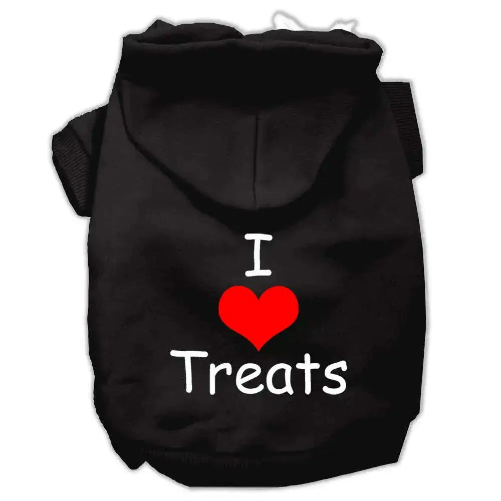 I-Love-Treats-Screen-Print-Pet-Hoodies-Black-Size-Xxl-GreatEagleInc-320156671