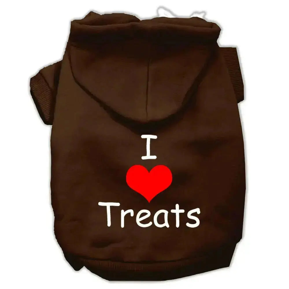 I-Love-Treats-Screen-Print-Pet-Hoodies-Brown-Size-Xs-GreatEagleInc-320157054