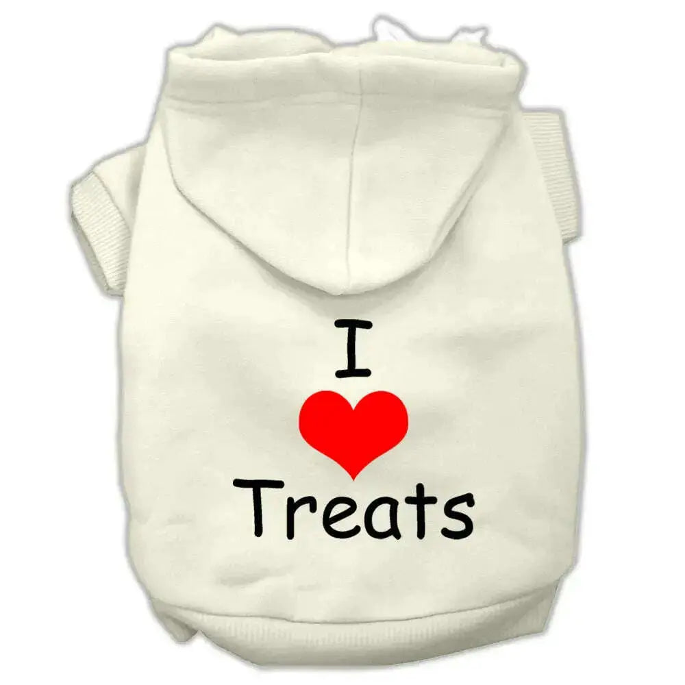 I-Love-Treats-Screen-Print-Pet-Hoodies-Cream-Size-Xs-GreatEagleInc-320156952