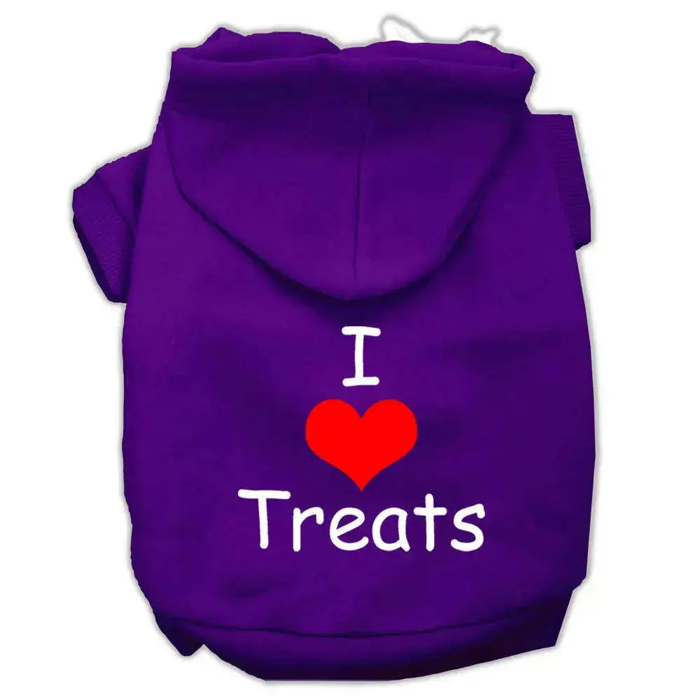 I-Love-Treats-Screen-Print-Pet-Hoodies-Purple-Size-Xxl-GreatEagleInc-319017434