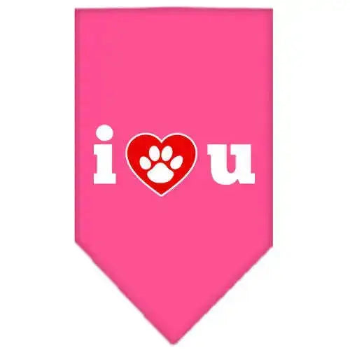 I-Love-U-Screen-Print-Bandana-Bright-Pink-Large-GreatEagleInc-333918231