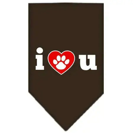I-Love-U-Screen-Print-Bandana-Cocoa-Small-GreatEagleInc-333917324