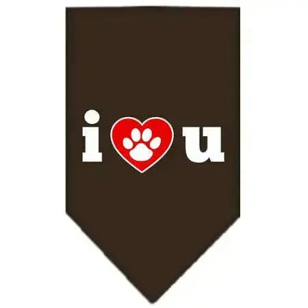 I-Love-U-Screen-Print-Bandana-Cocoa-Small-GreatEagleInc-333917324