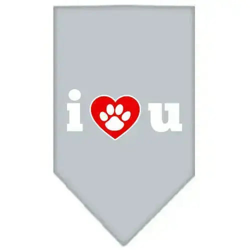 I-Love-U-Screen-Print-Bandana-Grey-Small-GreatEagleInc-318596826