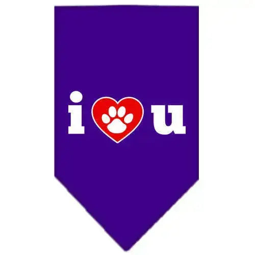 I-Love-U-Screen-Print-Bandana-Purple-Large-GreatEagleInc-333917657