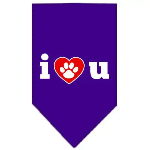 I-Love-U-Screen-Print-Bandana-Purple-Small-GreatEagleInc-333917037