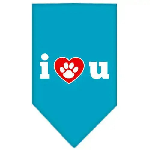 I-Love-U-Screen-Print-Bandana-Turquoise-Large-GreatEagleInc-333917545
