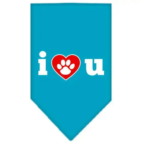 I-Love-U-Screen-Print-Bandana-Turquoise-Large-GreatEagleInc-333917545