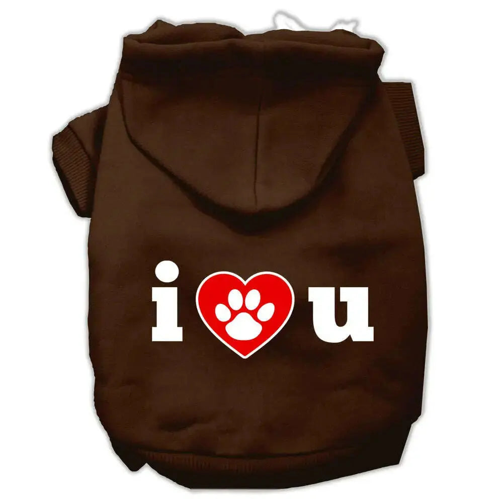 I-Love-U-Screen-Print-Pet-Hoodies-Brown-Size-Sm-GreatEagleInc-319794523