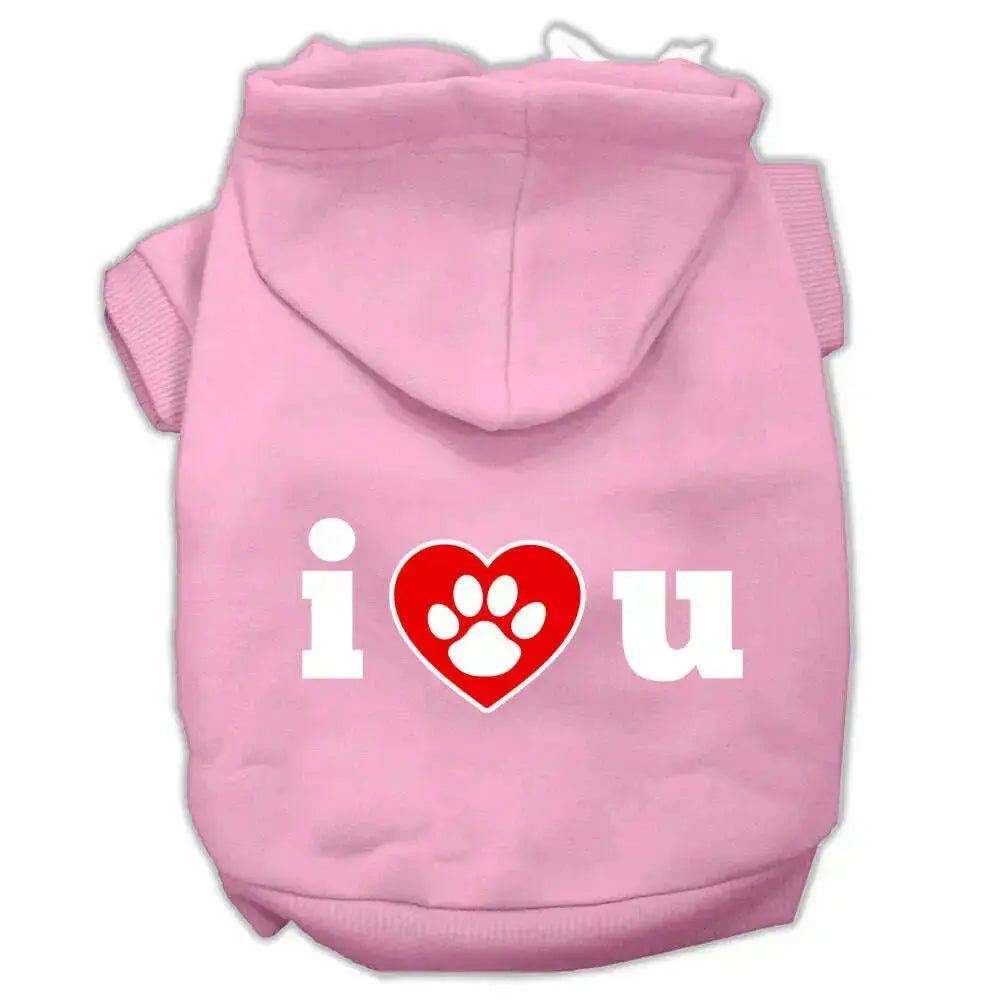 I-Love-U-Screen-Print-Pet-Hoodies-Light-Pink-Size-Sm-GreatEagleInc-318633126