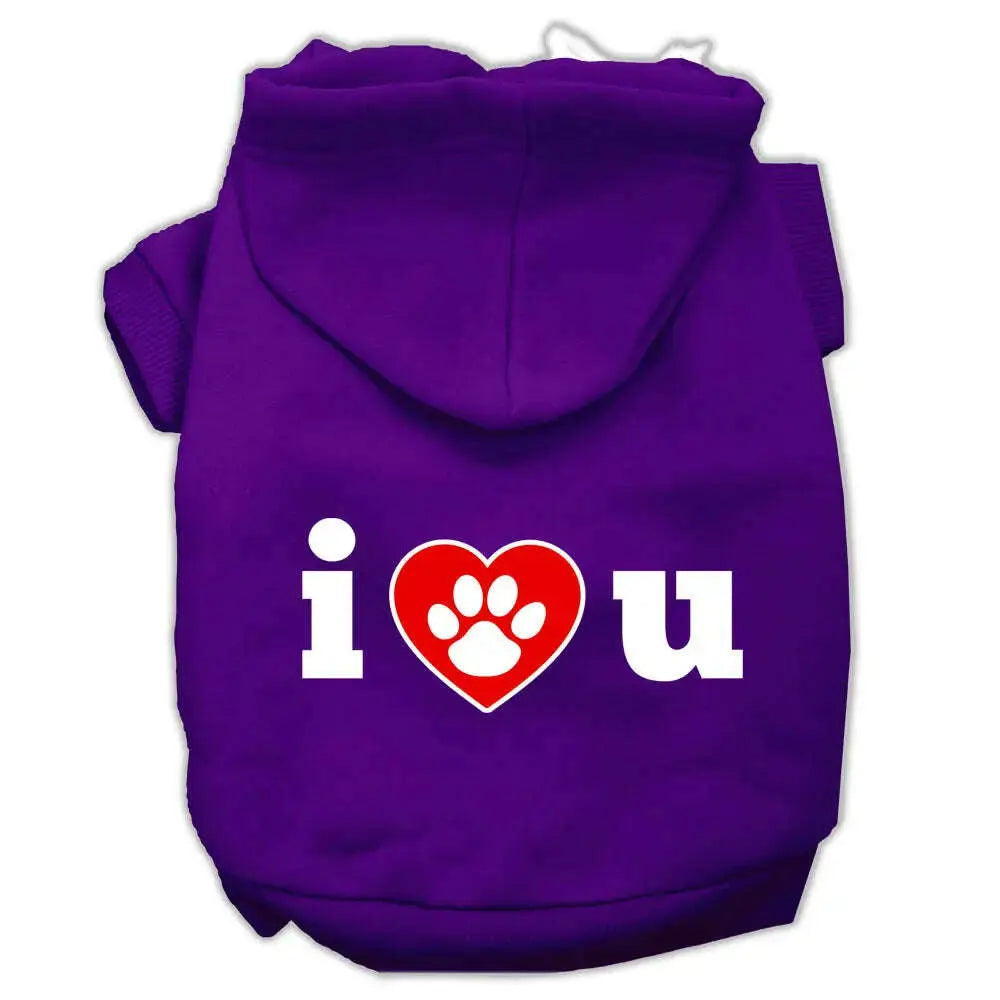 I-Love-U-Screen-Print-Pet-Hoodies-Purple-Size-Sm-GreatEagleInc-319794324