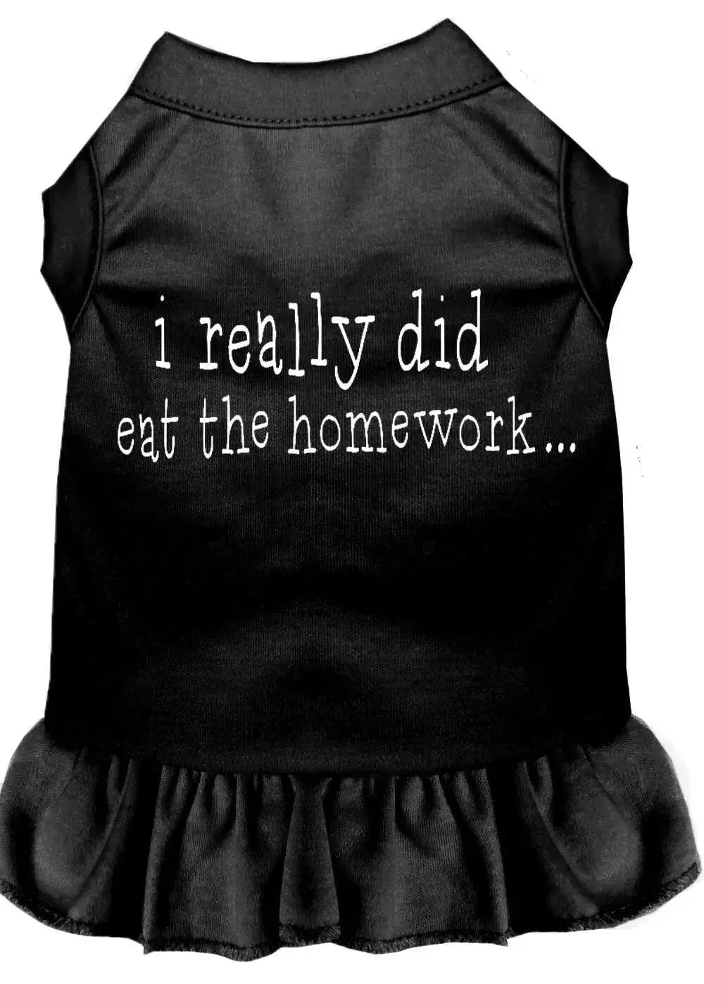 I-Really-Did-Eat-The-Homework-Screen-Print-Dress-Black-Med-GreatEagleInc-318739482